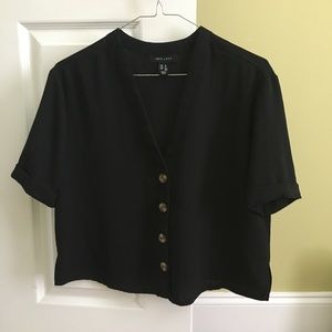 New Look Boxy Button Front Up Top Shirt